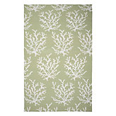Sea Coral Dhurrie Rug - Green
