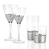 Chisel Glassware - Sets of 4 - Silver
