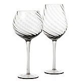 Swirl Stemware - Sets of 4 - Smoke