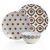 Perspective Dinnerware - Sets of 4 - Gold