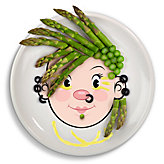 Ms. Food Face Plate
