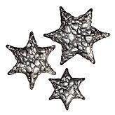 Pebble Starfish  Plates - Charcoal