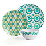Perspective Dinnerware - Sets of 4 - Aquamarine