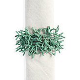 Beaded Coral Napkin Rings - Set of 4 - Sea Mist