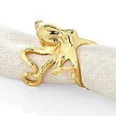 Octopus Napkin Ring - Set of 4 - Gold