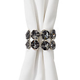 Bling Napkin Ring - Set of 4 - Graphite