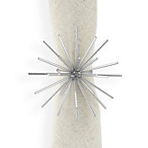 Spike Napkin Ring - Set of 4 - Silver