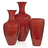 Lacquer Vases - Burnt Orange