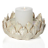 Flora Pillar Holder - Pearl