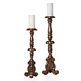 Florentine Pillar Holder - Gold