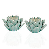 Fleur Tealight - Aquamarine