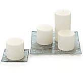 Vita Candle Plates - Silver