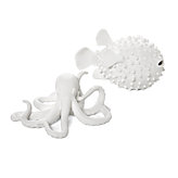 Porcelain Octopus & Puffer Fish