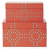 Bodega Storage Boxes Set of 2 - Flame