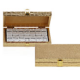 Bling Domino Set With Gold Croc Case
