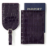 Everglades Passport & Luggage Tag Set - Eggplant