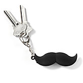 Talking Mustache Key Ring