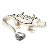 Jeweled Alligator Trinket Box