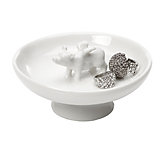 Porcelain Flying Pig Jewelry Bowl