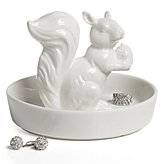 Porcelain Squirrel Jewelry Bowl