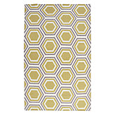 Odeon Dhurrie Rug - Grey/Citrus