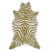 Zebra Rug - Apple Green