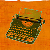 Digital Deco Typewriter - Glass Coat