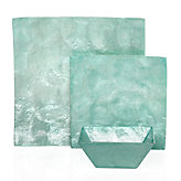 Capiz Dinnerware - Aqua