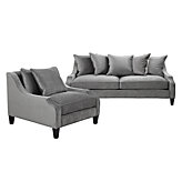 Chic Combo - Brighton Charcoal Sofa & Chair