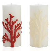 Coral Candles - Orange & White