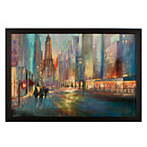 End of Day by John Allinson Framed Cityscape of New York City
