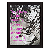 Andy Warhol Get Happy Framed Photograph
