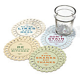 Indelicate Doilies Coasters