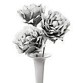 Large Village Flower - Grey - Set of 3