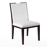 The Loft, Wenge Wood and Faux White Leather, Dining Chairs