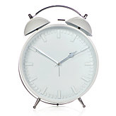Metal Alarm Clock - White