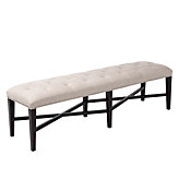 Rencourt Tufted Great Bench - Molasses