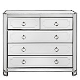 Simplicity Mirrored 5 Drawer Hall Chest