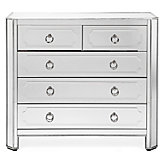 Simplicity Mirrored 5 Drawer Hall Chest