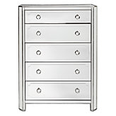 Simplicity Mirrored Tall 5 Drawer Chest