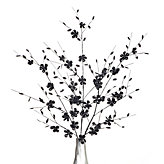 Small Crystal Flower Stem - Black - Set of 3