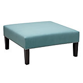 Square Cocktail Ottoman - Aquamarine