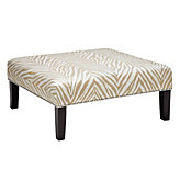 Square Cocktail Ottoman - Zebra Camel