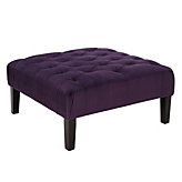 Tufted Ottoman - Aubergine