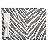 Zebra Placemat - Grey - Set of 4