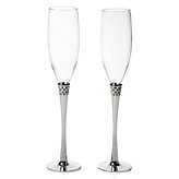 Diamond Champagne Flutes Set of 2