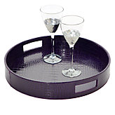 Everglades Round Tray - Eggplant