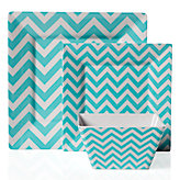 Zig Zag Dinnerware - Aquamarine