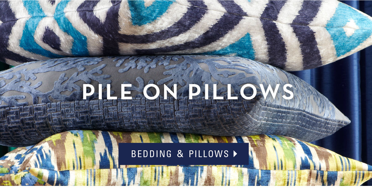 shop bedding and pillows