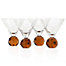 Sphere Glassware - Amber Set of 4